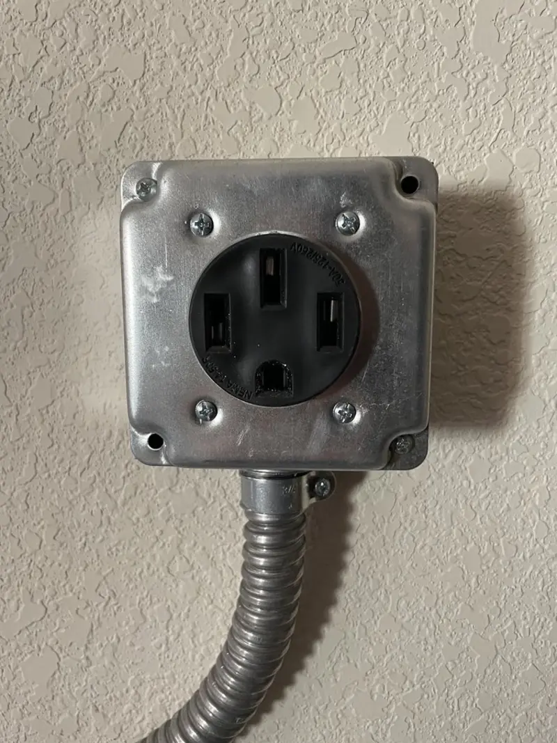NEMA 14-50 outlet installed for Smart Home Electrical in Rockport